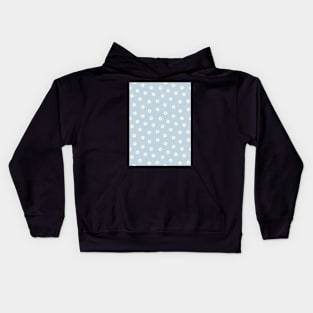 Daisy Flower Pattern, Blue Kids Hoodie